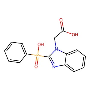 {2-[hydroxy(phenyl)phosphoryl]-1H-benzimidazol-1-yl}acetic acid structure