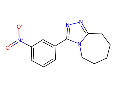 3-(3-nitrophenyl)-6,7,8,9-tetrahydro-5H-[1,2,4]triazolo[4,3-a]azepine structure