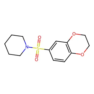 6-(piperidylsulfonyl)-2H,3H-benzo[e]1,4-dioxin structure