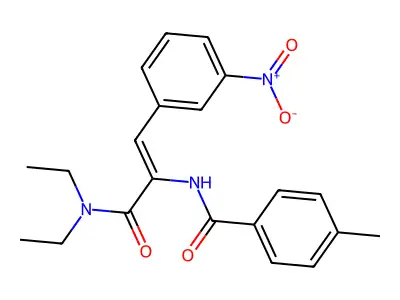 N-(1-((Diethylamino)carbonyl)-2-(3-nitrophenyl)vinyl)-4-methylbenzamide structure