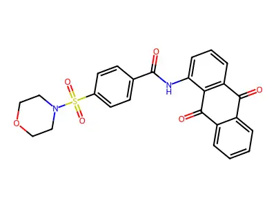 N-(9,10-dioxoanthracen-1-yl)-4-morpholin-4-ylsulfonylbenzamide structure