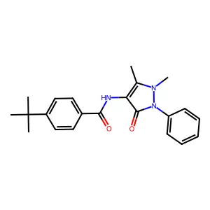 4-Tert-BU-N-(1,5-dimethyl-3-oxo-2-phenyl-2,3-dihydro-1H-pyrazol-4-YL)benzamide structure