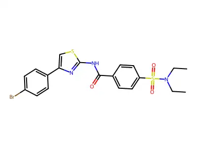 N-[4-(4-bromophenyl)-1,3-thiazol-2-yl]-4-(diethylsulfamoyl)benzamide structure