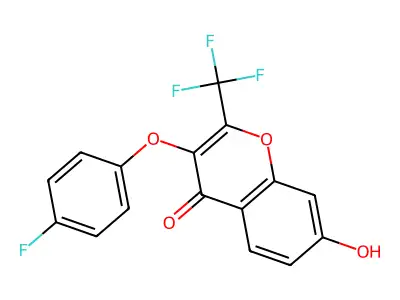 3-(4-Fluorophenoxy)-7-hydroxy-2-(trifluoromethyl)-4H-chromen-4-one structure