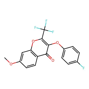 3-(4-Fluorophenoxy)-7-methoxy-2-(trifluoromethyl)-4H-chromen-4-one structure