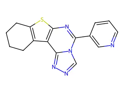7-(pyridin-3-yl)-10-thia-3,4,6,8-tetraazatetracyclo[7.7.0.0^{2,6}.0^{11,16}]hexadeca-1(9),2,4,7,11(16)-pentaene structure