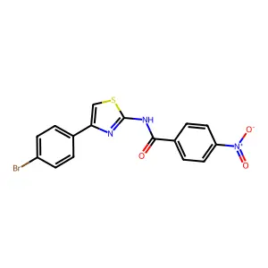 N-[4-(4-bromophenyl)-1,3-thiazol-2-yl]-4-nitrobenzamide structure