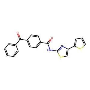 4-benzoyl-N-(4-(thiophen-2-yl)thiazol-2-yl)benzamide structure