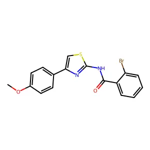 2-bromo-N-[4-(4-methoxyphenyl)-1,3-thiazol-2-yl]benzamide structure