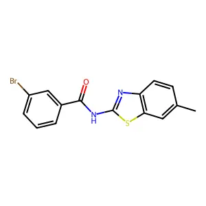 3-bromo-N-(6-methyl-1,3-benzothiazol-2-yl)benzamide structure