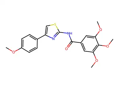 3,4,5-trimethoxy-N-[4-(4-methoxyphenyl)-1,3-thiazol-2-yl]benzamide structure