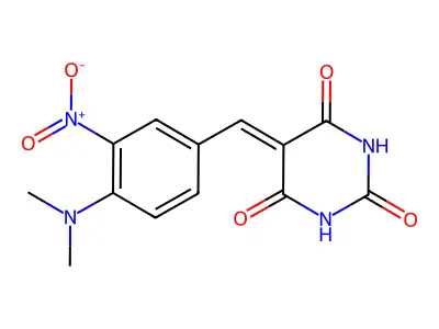 5-[[4-(Dimethylamino)-3-nitrophenyl]methylidene]-1,3-diazinane-2,4,6-trione structure