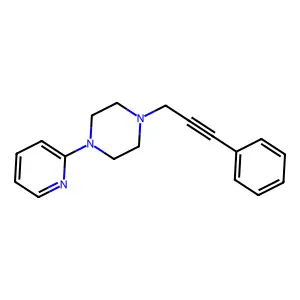 1-(3-Phenyl-prop-2-ynyl)-4-pyridin-2-yl-piperazine structure