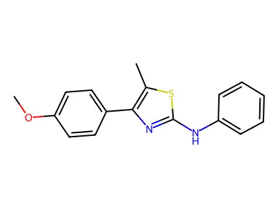 [4-(4-Methoxy-phenyl)-5-methyl-thiazol-2-yl]-phenyl-amine structure
