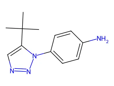 4-(5-tert-butyl-1H-1,2,3-triazol-1-yl)aniline structure