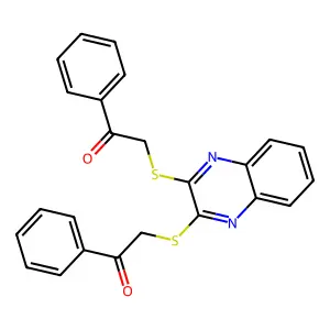 2-(3-Phenacylsulfanylquinoxalin-2-yl)sulfanyl-1-phenylethanone structure