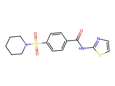 4-(piperidin-1-ylsulfonyl)-N-(thiazol-2-yl)benzamide structure