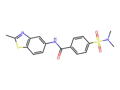 4-(dimethylsulfamoyl)-N-(2-methyl-1,3-benzothiazol-5-yl)benzamide structure
