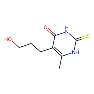 5-(3-hydroxypropyl)-6-methyl-2-sulfanylidene-1H-pyrimidin-4-one structure