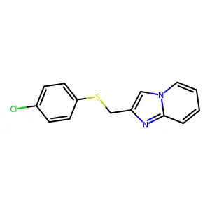 2-[[(4-Chlorophenyl)thio]methyl]imidazo[1,2-a]pyridine structure