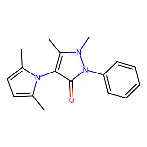 4-(2,5-Dimethylpyrrol-1-yl)-1,5-dimethyl-2-phenylpyrazol-3-one structure