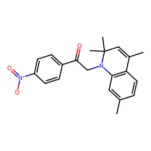 1-(4-Nitrophenyl)-2-(2,2,4,7-tetramethylquinolin-1-yl)ethanone structure