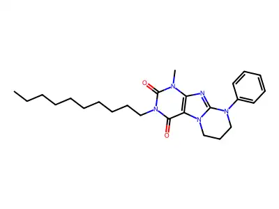 3-decyl-1-methyl-9-phenyl-7,8-dihydro-6H-purino[7,8-a]pyrimidine-2,4-dione structure