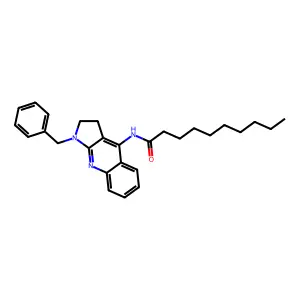 N-(1-benzyl-2,3-dihydro-1H-pyrrolo[2,3-b]quinolin-4-yl)decanamide structure