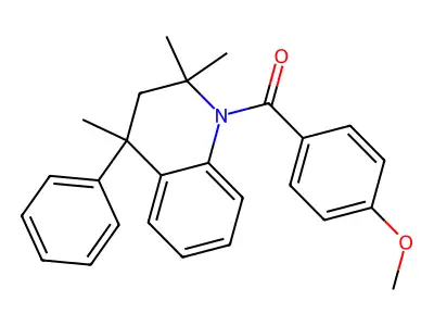 (4-methoxyphenyl)(2,2,4-trimethyl-4-phenyl-3,4-dihydroquinolin-1(2H)-yl)methanone structure