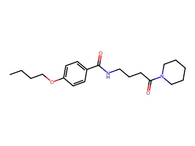 4-butoxy-N-(4-oxo-4-piperidin-1-ylbutyl)benzamide structure