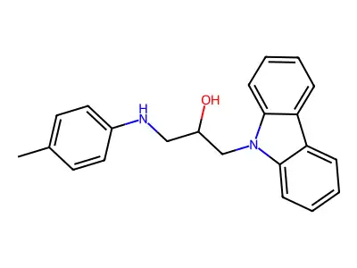 1-(9H-carbazol-9-yl)-3-[(4-methylphenyl)amino]propan-2-ol structure