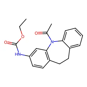 ethyl (5-acetyl-10,11-dihydro-5H-dibenzo[b,f]azepin-3-yl)carbamate structure