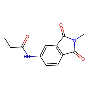 N-(2-methyl-1,3-dioxoisoindol-5-yl)propanamide structure