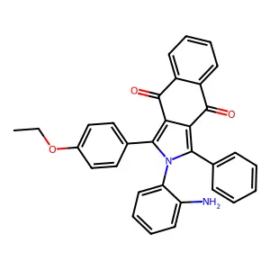 2-(2-Aminophenyl)-3-(4-ethoxyphenyl)-1-phenylbenzo[f]isoindole-4,9-dione structure