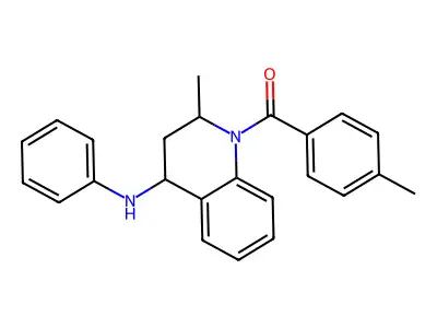 [4-anilino-2-methyl-3,4-dihydro-1(2H)-quinolinyl](4-methylphenyl)methanone structure