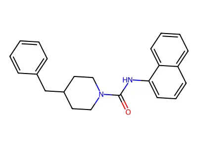 4-Benzyl-N-(1-naphthyl)-1-piperidinecarboxamide structure