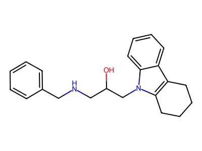 1-(benzylamino)-3-(1,2,3,4-tetrahydro-9H-carbazol-9-yl)propan-2-ol structure