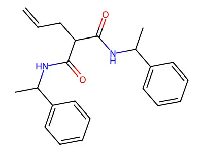 N,N'-bis(1-phenylethyl)-2-prop-2-enylpropanediamide structure