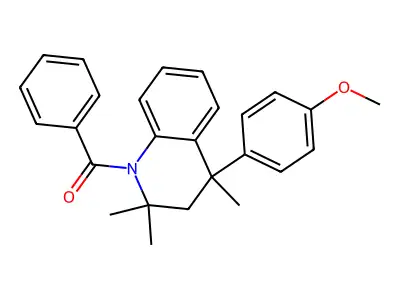 [3,4-Dihydro-4-(4-methoxyphenyl)-2,2,4-trimethyl-1(2H)-quinolinyl]phenylmethanone structure