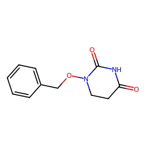 2,4(1H,3H)-Pyrimidinedione, 5,6-dihydro-1-benzyloxy- structure