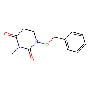 2,4(1H,3H)-Pyrimidinedione, 5,6-dihydro-1-benzyloxy-3-methyl- structure