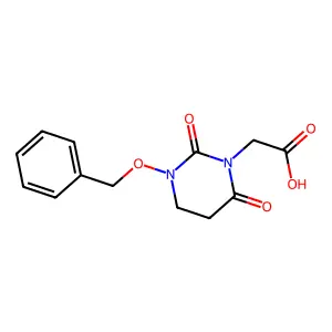 1-Pyrimidineacetic acid, hexahydro-3-benzyloxy-2,6-dioxo- structure