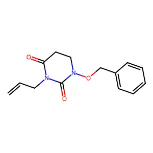 2,4(1H,3H)-Pyrimidinedione, 5,6-dihydro-3-allyl-1-benzyloxy- structure