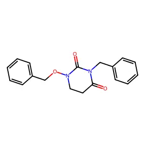 2,4(1H,3H)-Pyrimidinedione, 5,6-dihydro-3-benzyl-1-benzyloxy- structure
