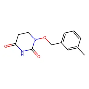 2,4(1H,3H)-Pyrimidinedione, 5,6-dihydro-1-(m-methylbenzyloxy)- structure