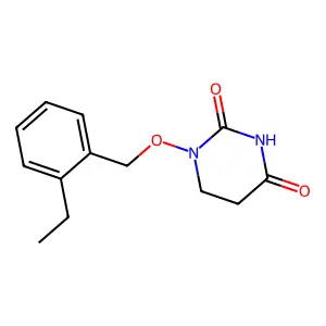 2,4(1H,3H)-Pyrimidinedione, 5,6-dihydro-1-(o-ethylbenzyloxy)- structure