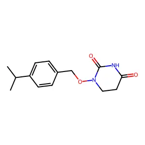 2,4(1H,3H)-Pyrimidinedione, 5,6-dihydro-1-(p-isopropylbenzyloxy)- structure