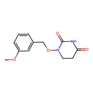 2,4(1H,3H)-Pyrimidinedione, 5,6-dihydro-1-(m-methoxybenzyloxy)- structure