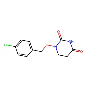 2,4(1H,3H)-Pyrimidinedione, 5,6-dihydro-1-(p-chlorobenzyloxy)- structure