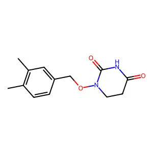 2,4(1H,3H)-Pyrimidinedione, 5,6-dihydro-1-(3,4-dimethylbenzyloxy)- structure